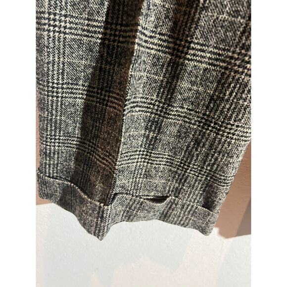 IRENE VAN RYB Wool Plaid Tapered Slim Pants Womens Size 42 (US L) Gray - Picture 4 of 8